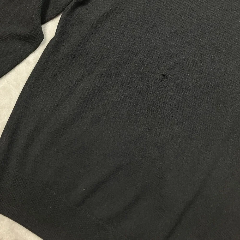 J.Crew‎ Mens XL 100% Cashmere Crewneck Sweater Black Long Sleeve NWT Read